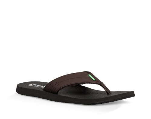 Sanuk Beer Cozy Coaster - Sanuk Flip Flops Mens Dark Brown - Philippines JUNEIS397